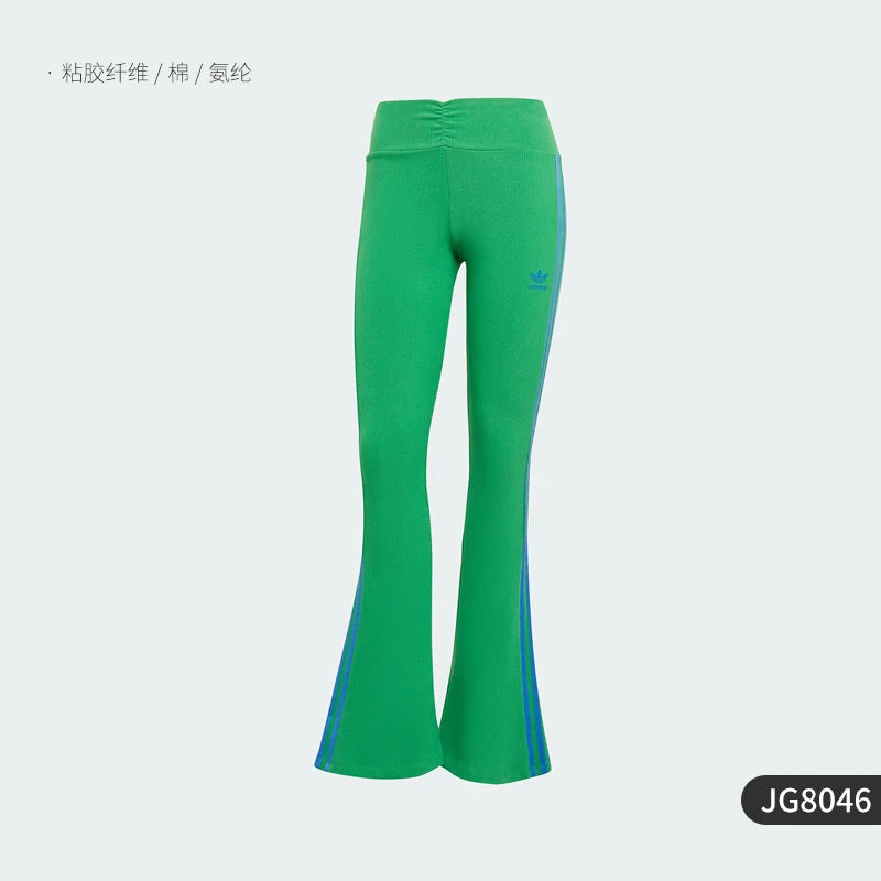 Adidas Originals Pantaloni a zampa d'elefante elastici semplici ed eleganti da donna JG8046