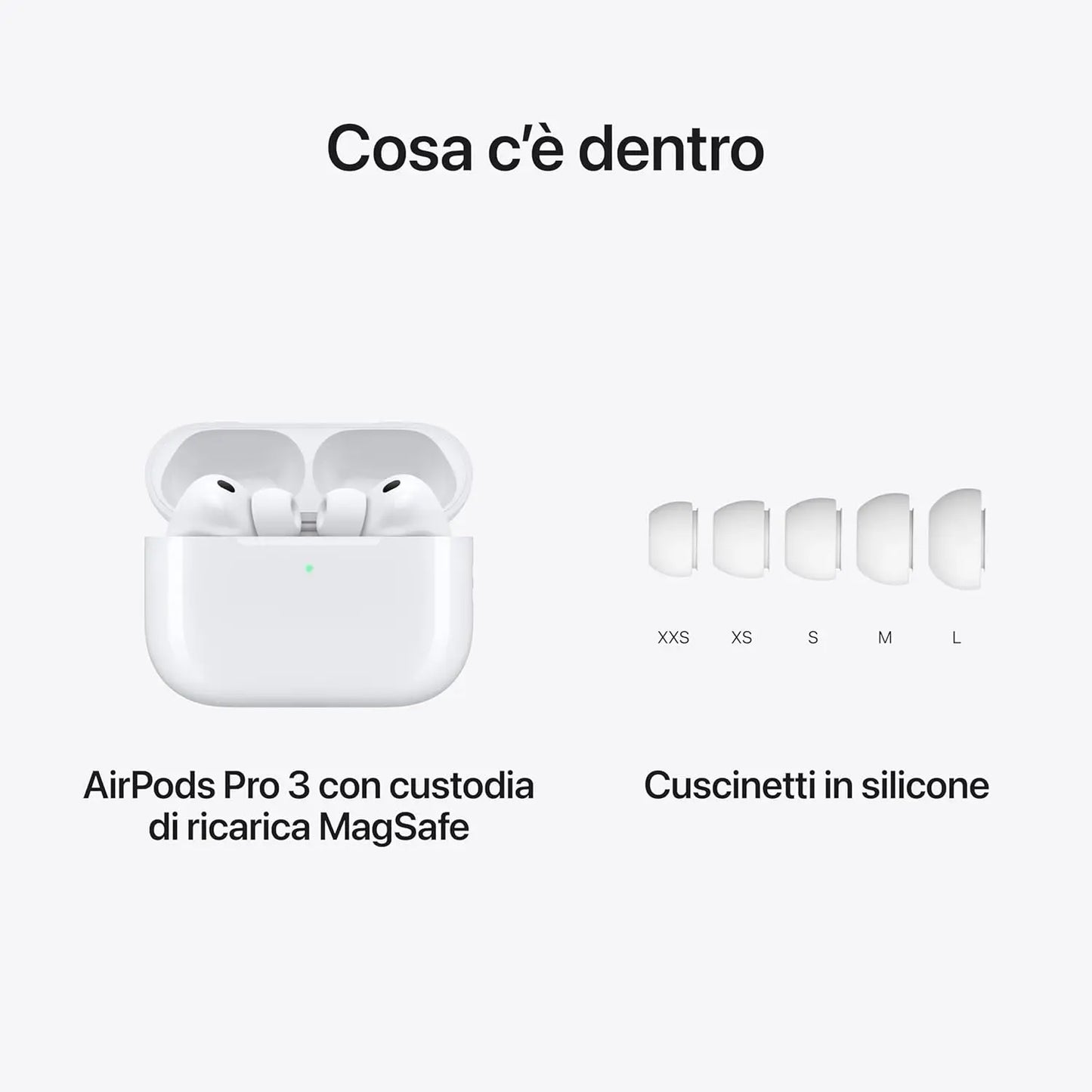 Nuovo Apple AirPods Pro 3, Cancellazione attiva del rumore, Rilevamento della frequenza cardiaca, Cuffie Bluetooth, Audio spaziale, Suono ad alta fedeltà, Ricarica USB-C