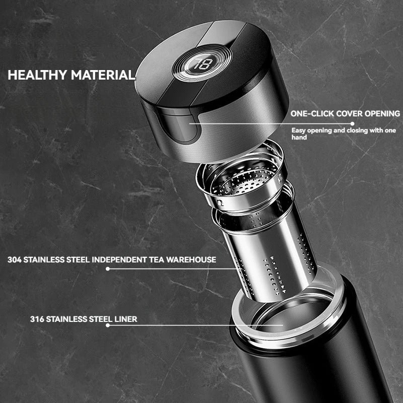 Thermos Bottiglia d'acqua Isolamento Un clic aperto Boccetta per vuoto in acciaio inossidabile Regalo per tazza da ufficio