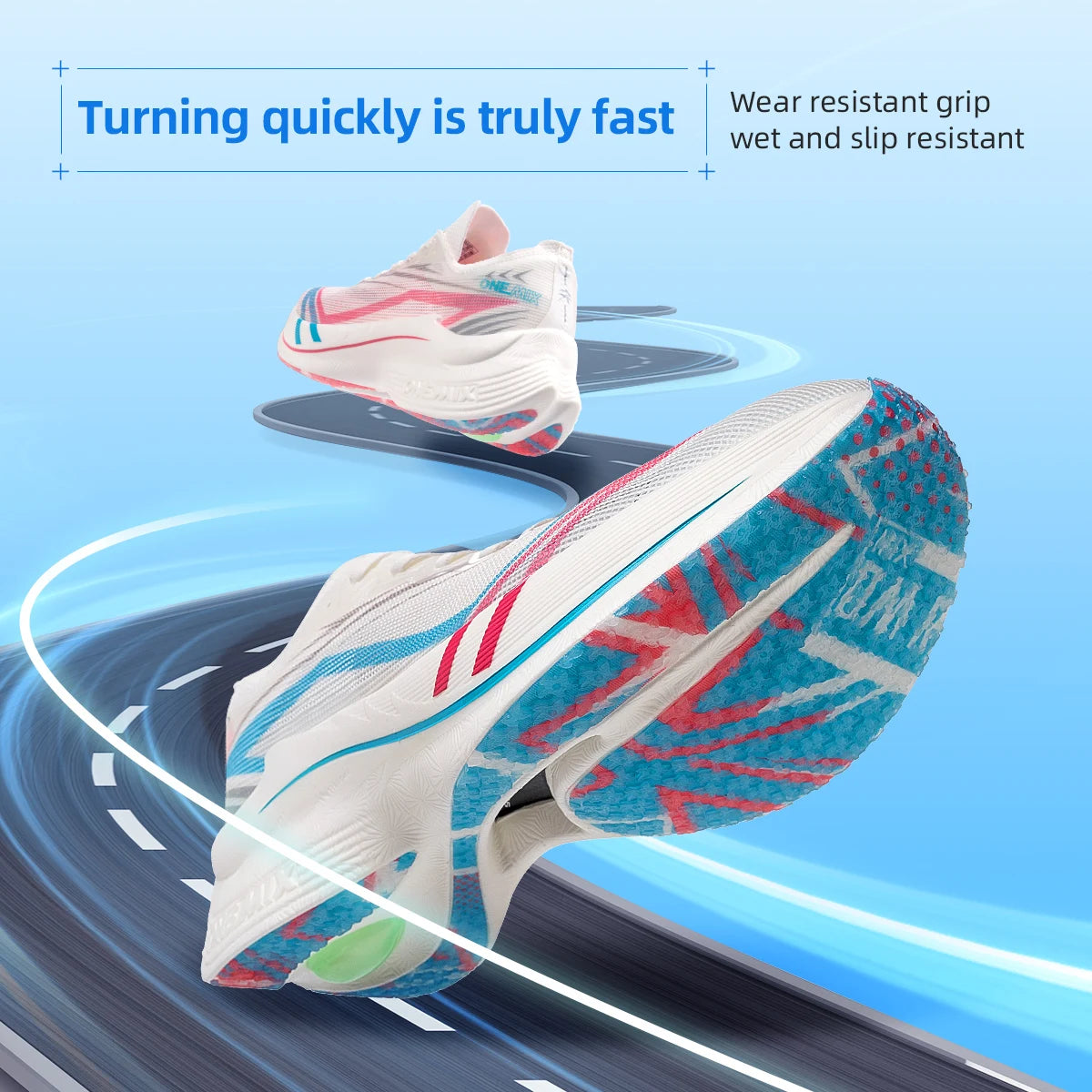 ONEMIX 2025 Nuova scarpa da corsa per maratona con fodera in fibra di carbonio Pro Test Supporto stabile per scarpe da ginnastica ultraleggere con bordo ammortizzante