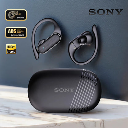 Originale Sony A520 Wireless Business Cuffia Gancio per l'orecchio HIFI Bass Auricolare con cancellazione del rumore con microfono Auricolari Sport Gioco Auricolare