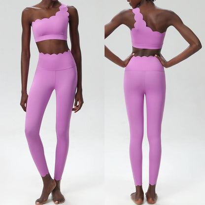 Set da yoga fitness da donna in due pezzi, morbido e burroso, da corsa, da palestra, traspirante, ad asciugatura rapida, abbigliamento sportivo femminile, da allenamento