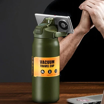 Bottiglia d'acqua isolata in acciaio inossidabile 304 con cannuccia, tazza termica calda e fredda 24 ore, thermos portatile per bicchiere sottovuoto per sport all'aria aperta