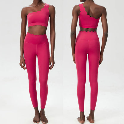 Set da yoga fitness da donna in due pezzi, morbido e burroso, da corsa, da palestra, traspirante, ad asciugatura rapida, abbigliamento sportivo femminile, da allenamento