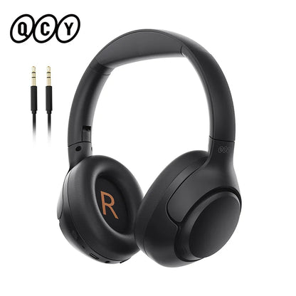 QCY H3 ANC Cuffie wireless Audio ad alta risoluzione Cuffie over Ear 43dB Cancellazione attiva del rumore Auricolare da gioco Bluetooth 5.4