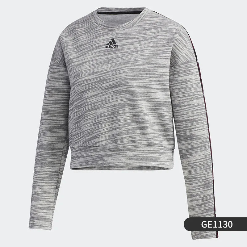 Felpa girocollo traspirante casual da donna corta ufficiale Adidas GE1130
