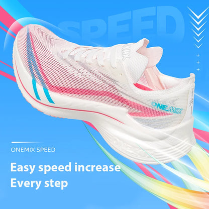 ONEMIX 2025 Nuova scarpa da corsa per maratona con fodera in fibra di carbonio Pro Test Supporto stabile per scarpe da ginnastica ultraleggere con bordo ammortizzante