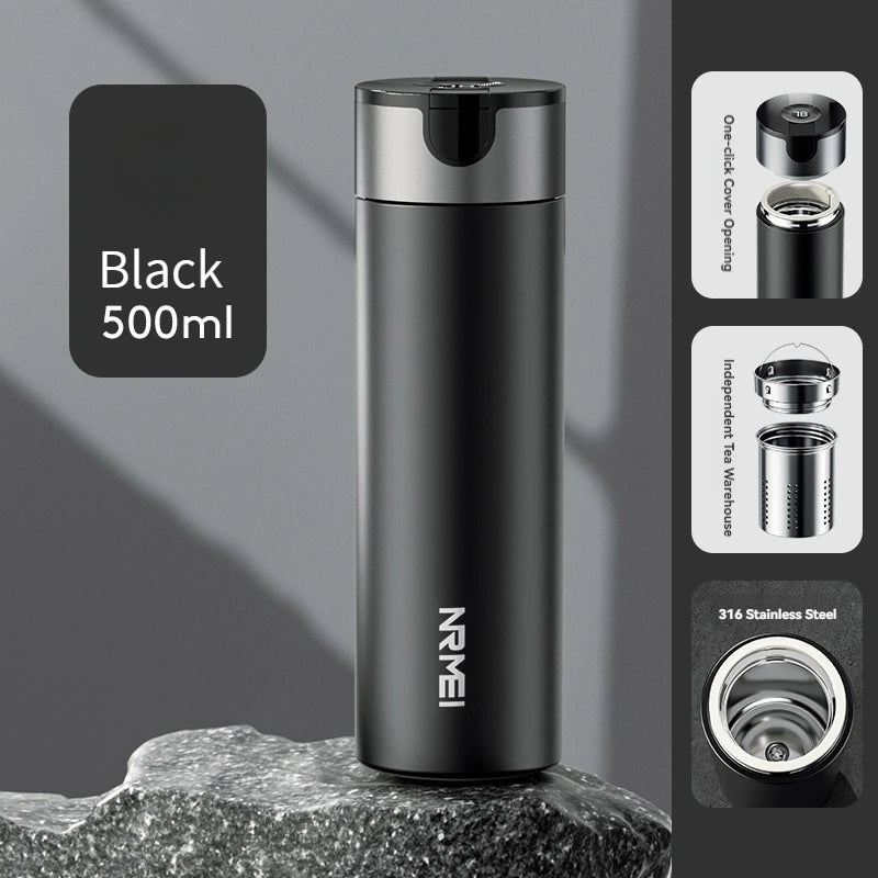 Thermos Bottiglia d'acqua Isolamento Un clic aperto Boccetta per vuoto in acciaio inossidabile Regalo per tazza da ufficio