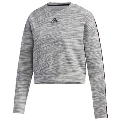 Felpa girocollo traspirante casual da donna corta ufficiale Adidas GE1130