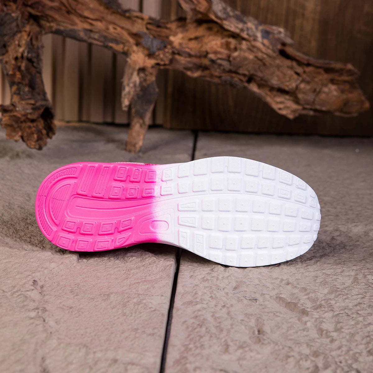 Sneaker Passeggio scarpa da donna Moda da donna Cuscino d'aria Mesh Traspirante Scarpe da tennis sportive Suola con cuscino d'aria Parte superiore della scarpa sfumata