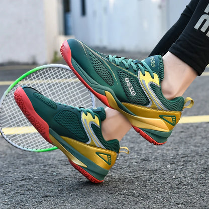 Scarpe da badminton professionali da uomo antiscivolo basse per sport all'aria aperta scarpe da allenamento pinta unita scarpe da corsa casual da uomo