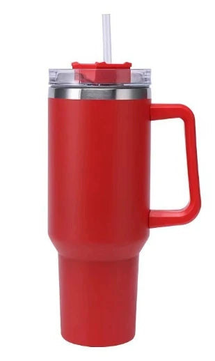 Nuova tazza di ghiaccio con manico da 40 once, tazza per auto 304, grande tazza per conservazione del calore e del freddo millilitro, tazza per acqua per birra e cola per auto