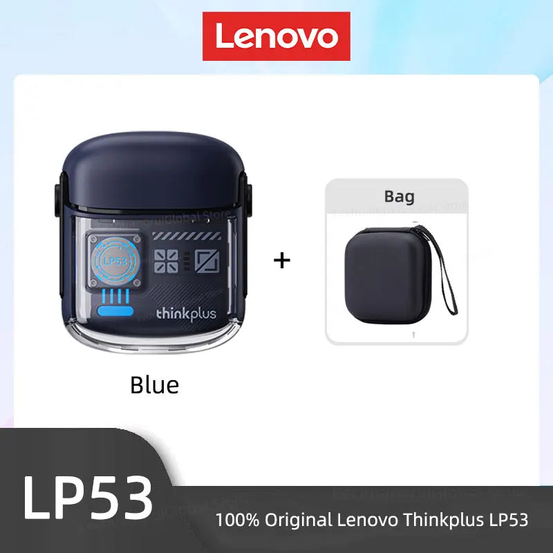 Lenovo LP53 Auricolari Bluetooth 5.4 senza fili Design meccanico Cuffie da gioco TWS Auricolari sportivi con riduzione del rumore Standby lungo Nuovo