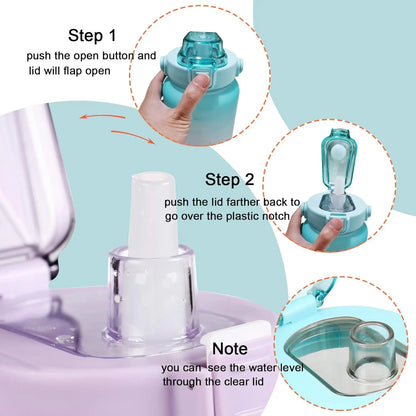 Bottiglia d'acqua da 2 litri con cannuccia Bottiglia d'acqua sportiva di grande capacità Bottiglie portatili per sport fitness da viaggio con indicatore del tempo