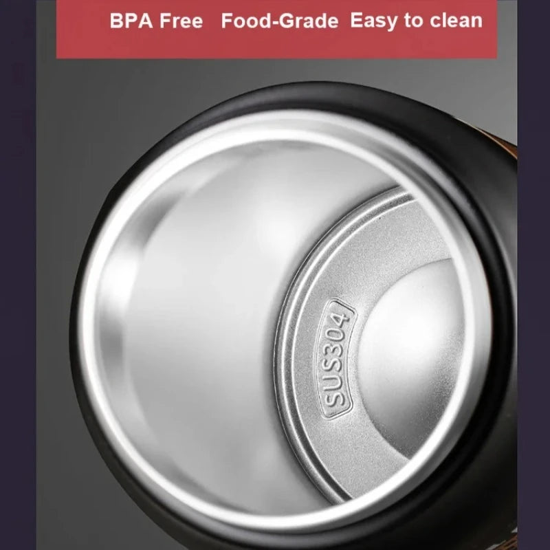 Bottiglia d'acqua isolata in acciaio inossidabile 304 con cannuccia, tazza termica calda e fredda 24 ore, thermos portatile per bicchiere sottovuoto per sport all'aria aperta