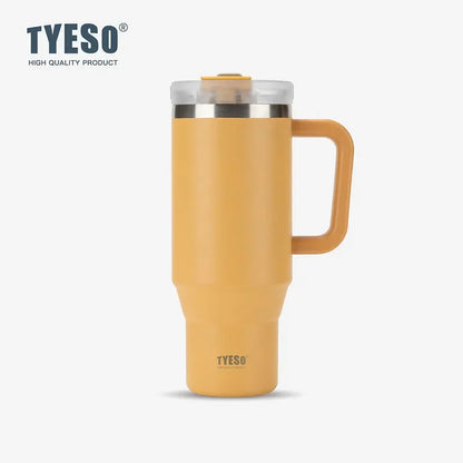 Tyeso 900ML Tumbler Bottiglia Tazza per auto in acciaio inossidabile con manico Tazza calda per caffè termica ghiacciata da viaggio