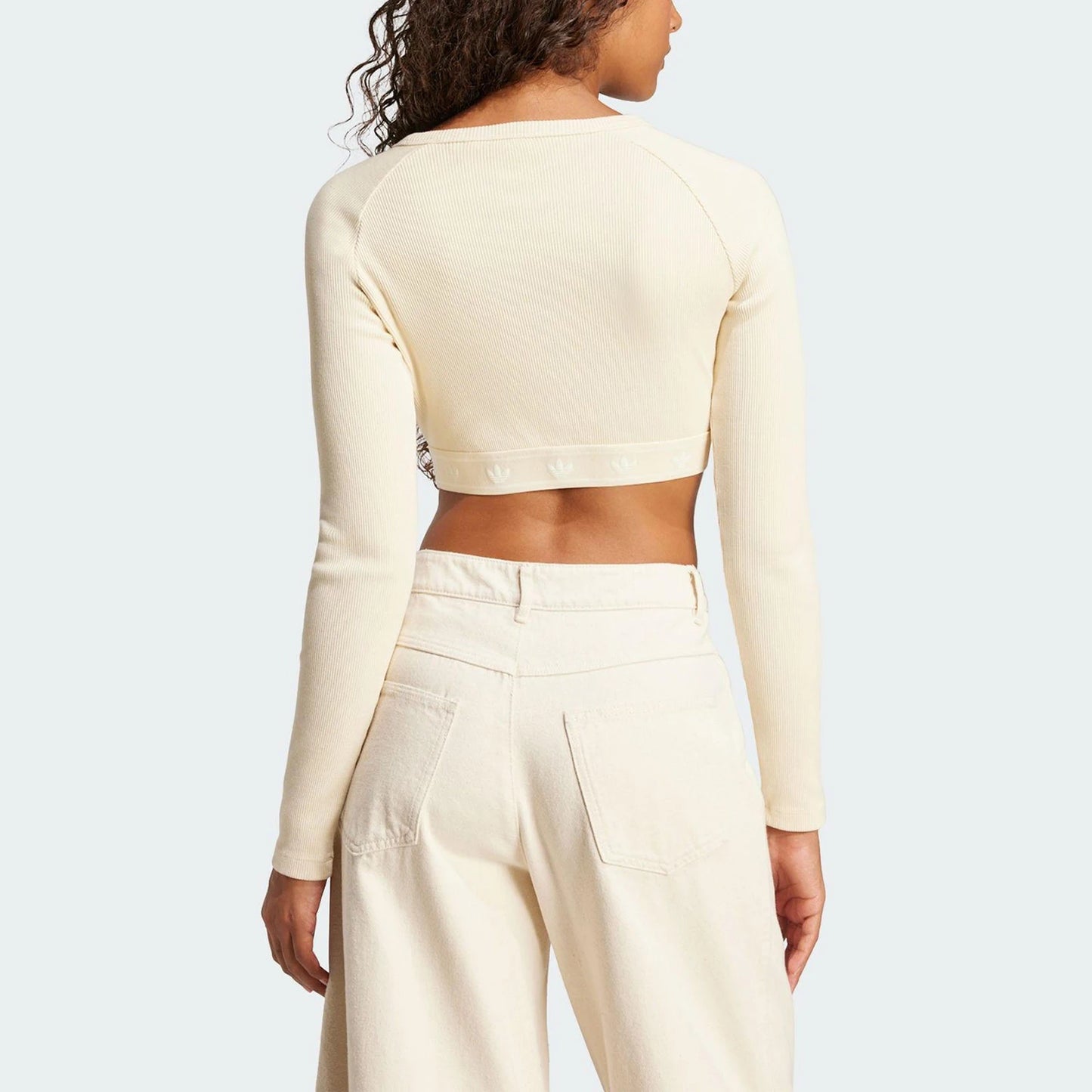 Adidas ufficiale genuino tre strisce da donna casual corto aderente manica lunga JD0013