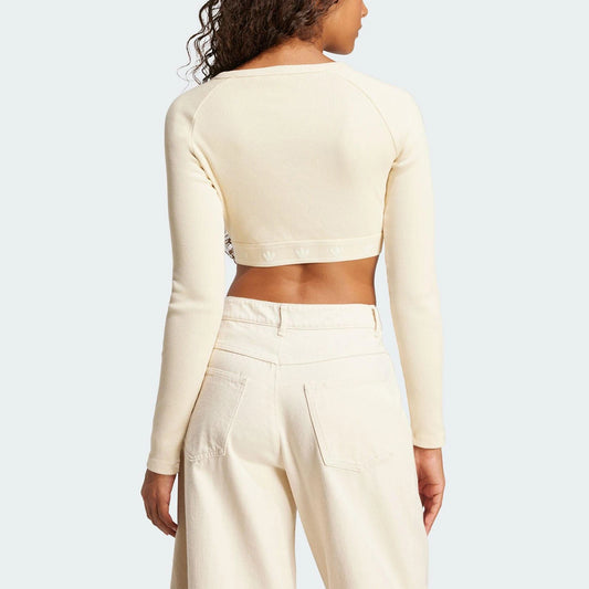 Adidas ufficiale genuino tre strisce da donna casual corto aderente manica lunga JD0013