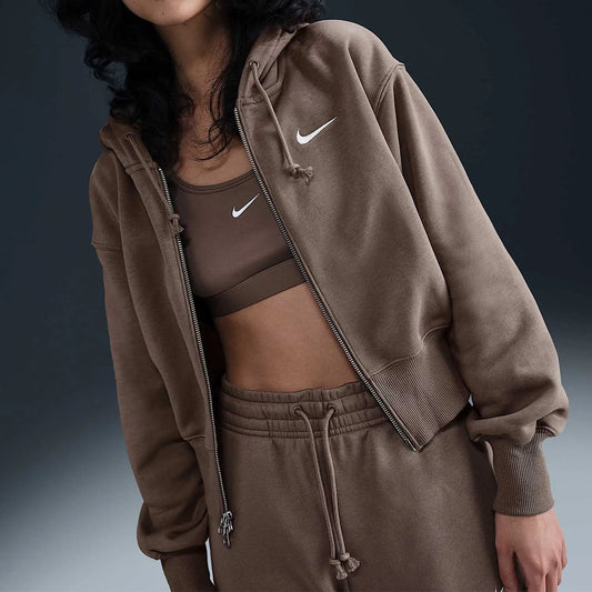 Giacca calda lavorata a maglia a vita corta da donna nuova ufficiale autentica autunno inverno Nike HJ0941-233