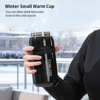 TOSUOD Tazza per acqua isolata in acciaio inossidabile 550ML Bollitore per acqua da ciclismo in acciaio 304 Facile da trasportare Mantieni la bottiglia calda e fredda