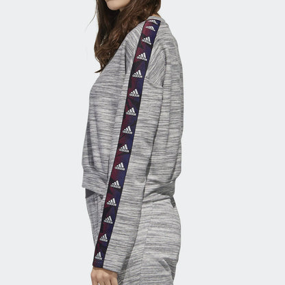 Felpa girocollo traspirante casual da donna corta ufficiale Adidas GE1130