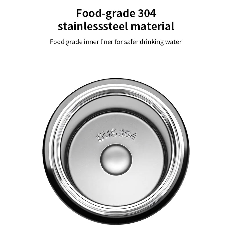 TOSUOD Tazza per acqua isolata in acciaio inossidabile 550ML Bollitore per acqua da ciclismo in acciaio 304 Facile da trasportare Mantieni la bottiglia calda e fredda