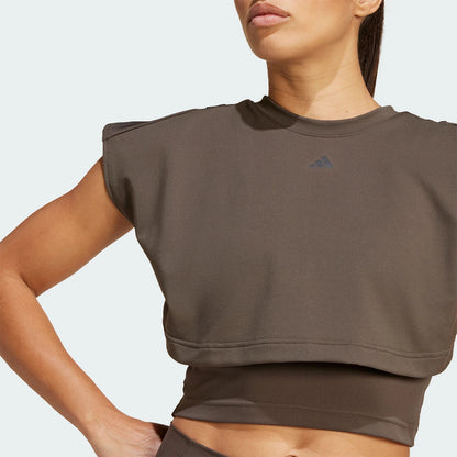 Adidas ufficiale autentico POWER BOXY TK manica corta sportiva fitness da donna IW3187