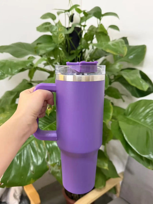 Nuova tazza di ghiaccio con manico da 40 once, tazza per auto 304, grande tazza per conservazione del calore e del freddo millilitro, tazza per acqua per birra e cola per auto