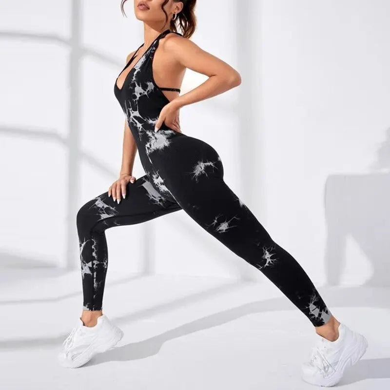Sexy Sling Backless Donna Stagioni completo Casual Fitness Sportivo Tutina senza maniche Slim Activewear All in One Tuta Abbigliamento
