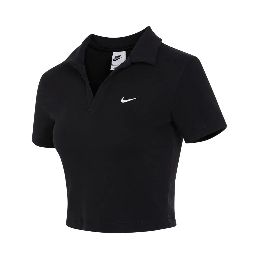 NIKE 2025 T-shirt da donna AS W NSW ESSNTL SS POLO CRP TO Knit DV7885-010