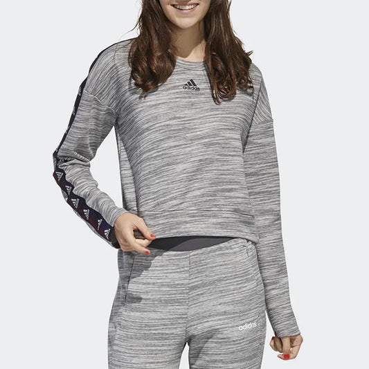 Felpa girocollo traspirante casual da donna corta ufficiale Adidas GE1130