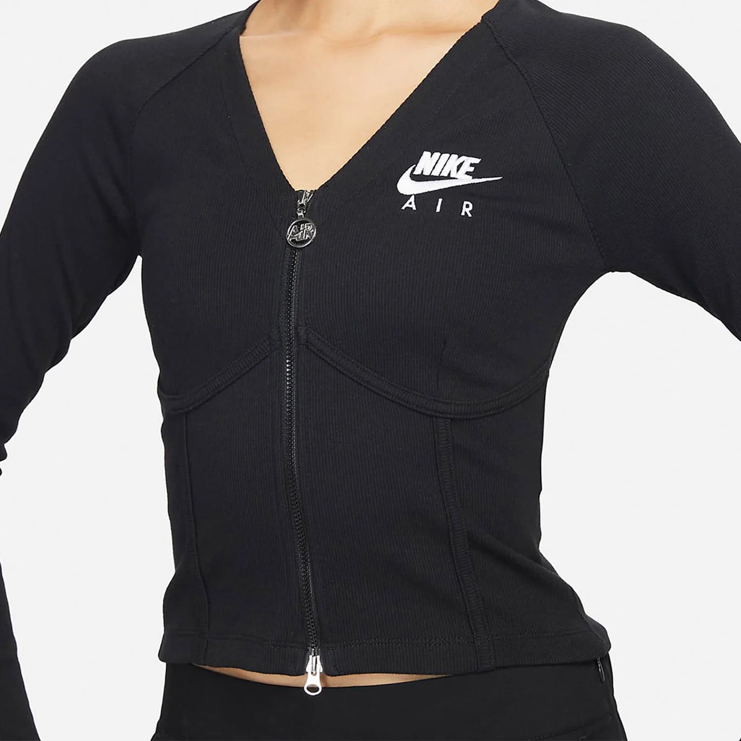 Felpa Nike ufficiale autentica Sportswear da donna a maniche lunghe con zip sul davanti FD2377-010